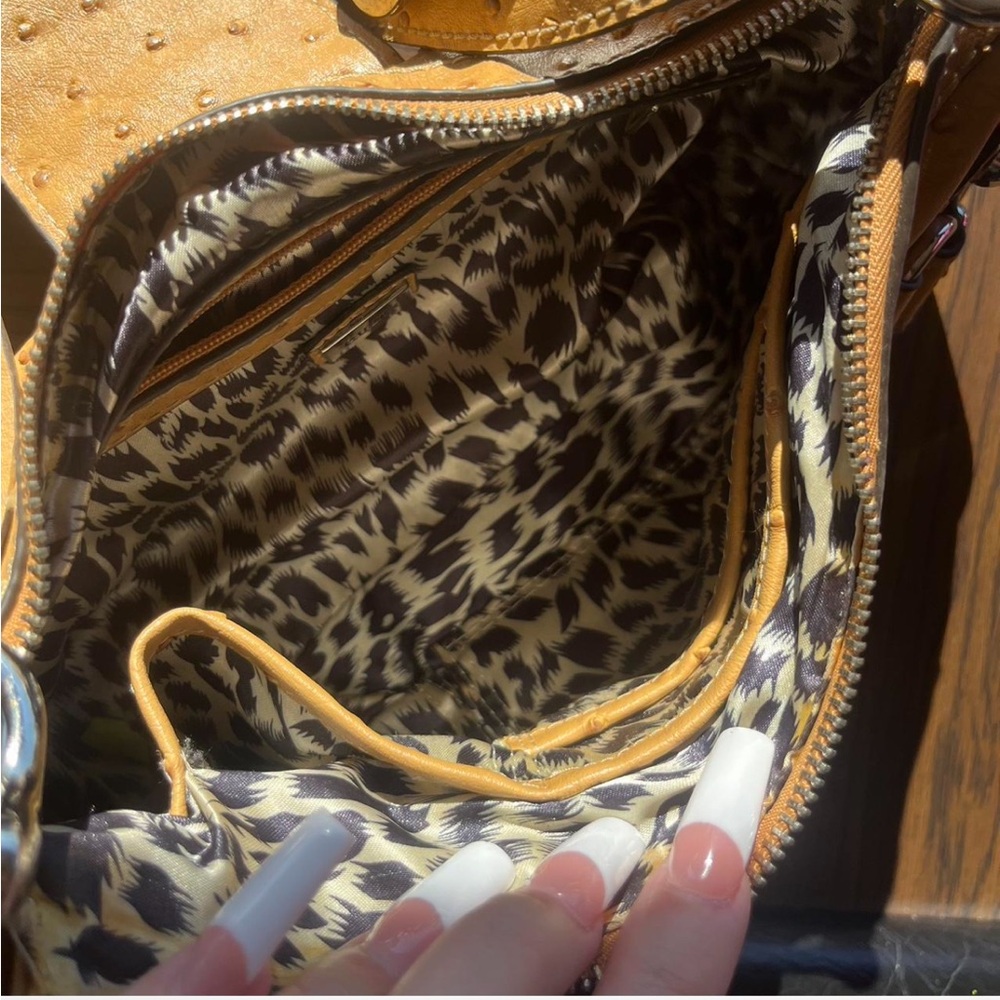 Guess Yellow Shoulder Bag with Silver Accents - Picture 5 of 6
